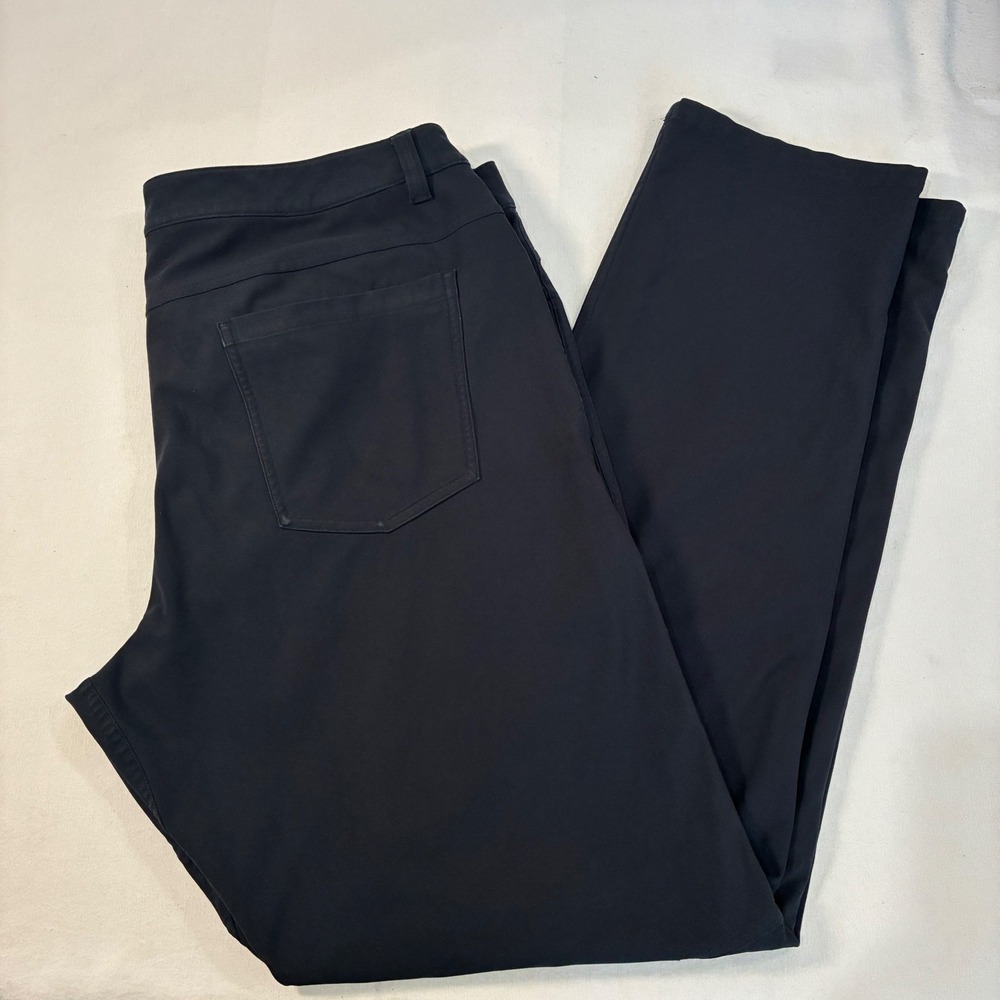 Lululemon Commission Pant Mens 36 Black Slim Fit Tech Chino Trousers - Picture 3 of 11